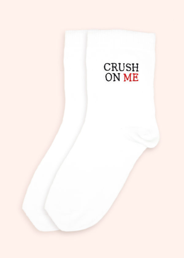Chaussettes brodées crush on me